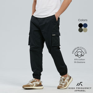 Cargo Pants With Elastic Cuffed Leg Opening