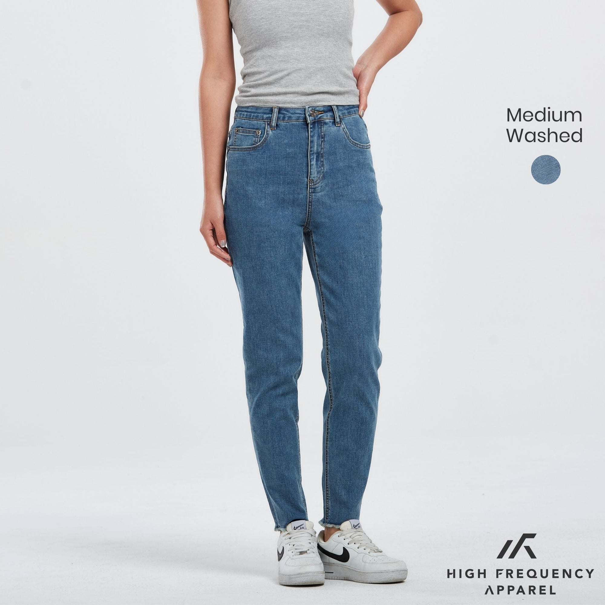 Women High Waist Fitted Denim Jeans