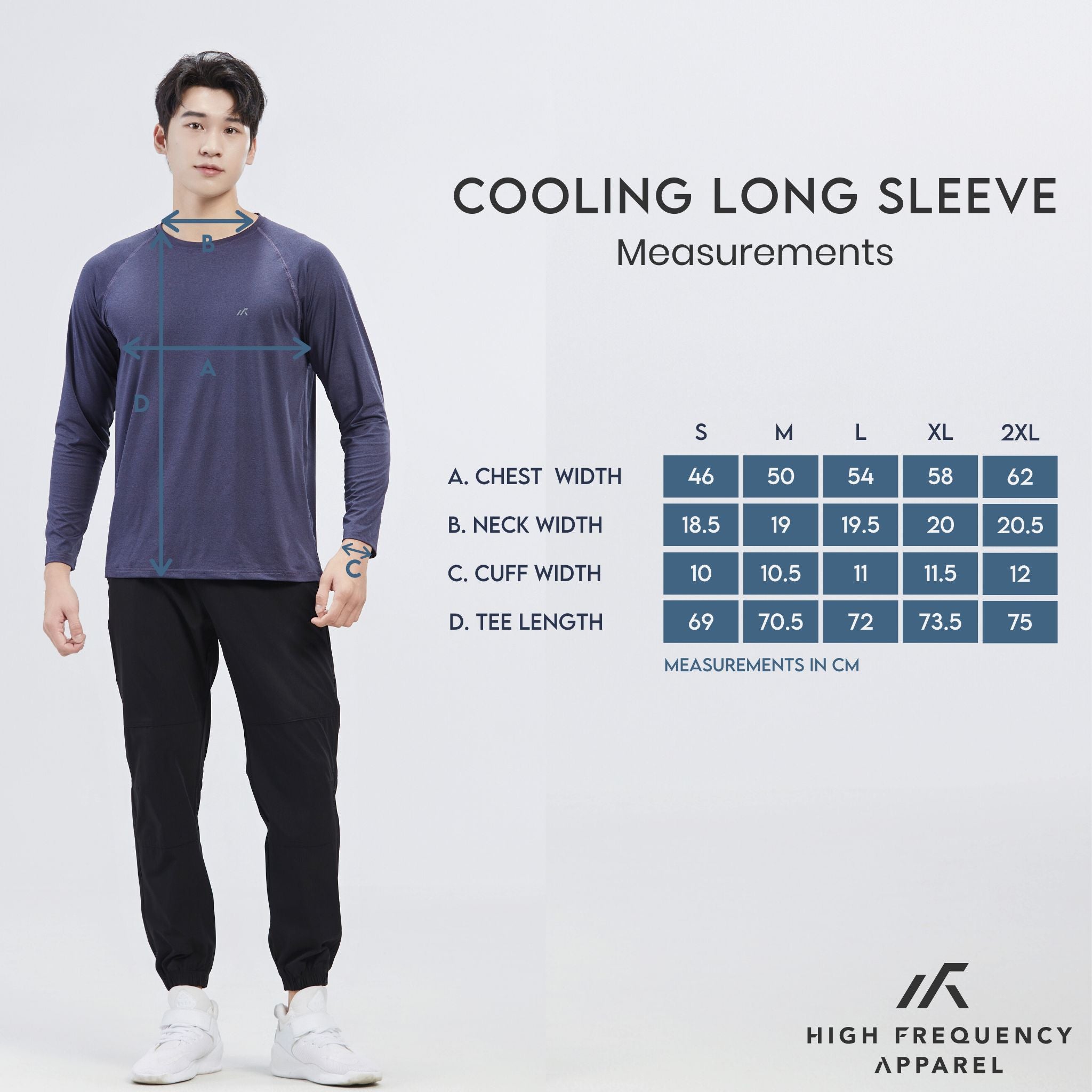 HF Apparel Long Sleeve Drifit Cooling Tee Unisex Casual Activewear