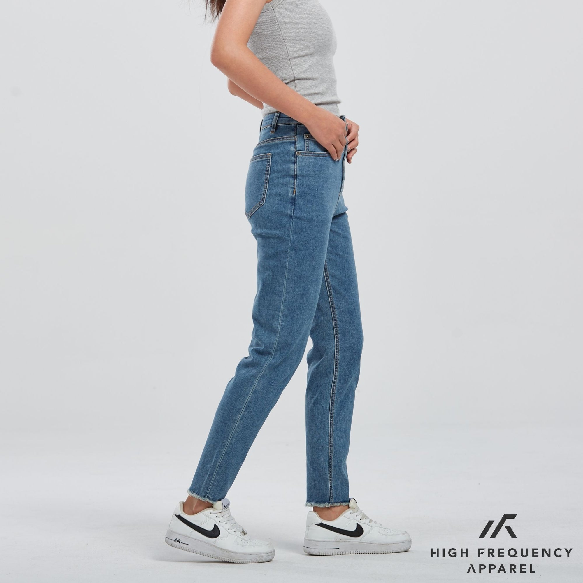 HFA Women's High Waist Stretchable Lightweight Fitted Denim Jeans