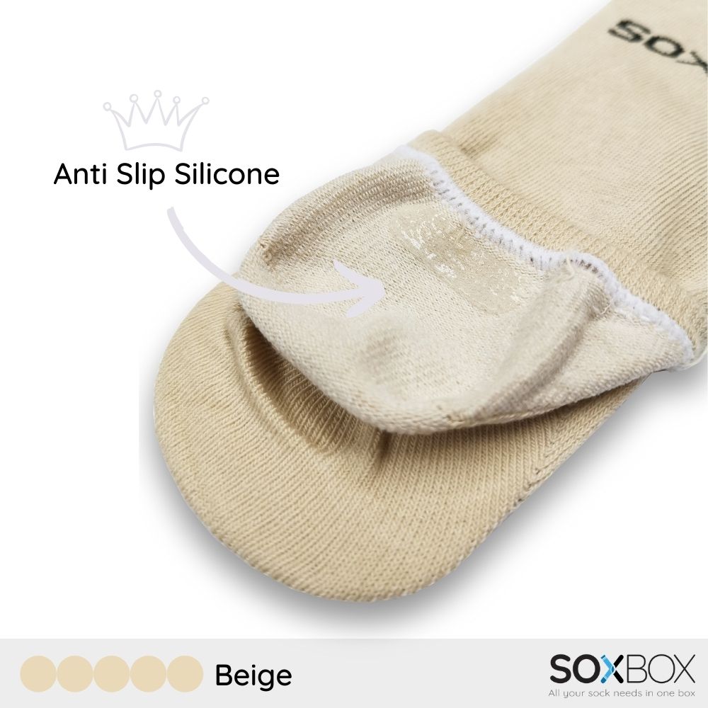[5 Pairs] SoxBox No Show Unisex Cotton Comfortable Socks