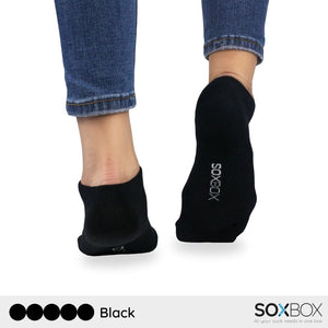 [5 Pairs] SoxBox Low Ankle Unisex Cotton Comfortable Socks