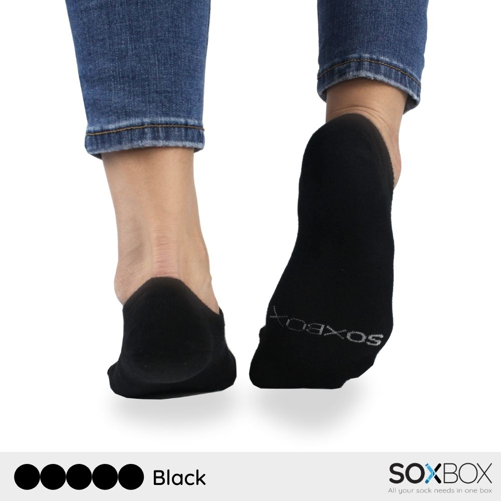 [5 Pairs] SoxBox No Show Unisex Cotton Comfortable Socks
