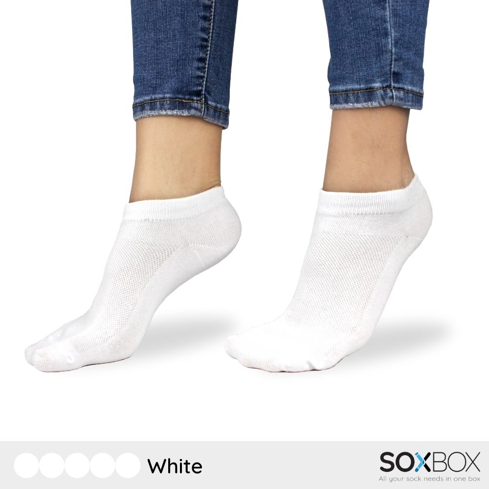[5 Pairs] SoxBox Unisex Low Ankle Cotton Socks