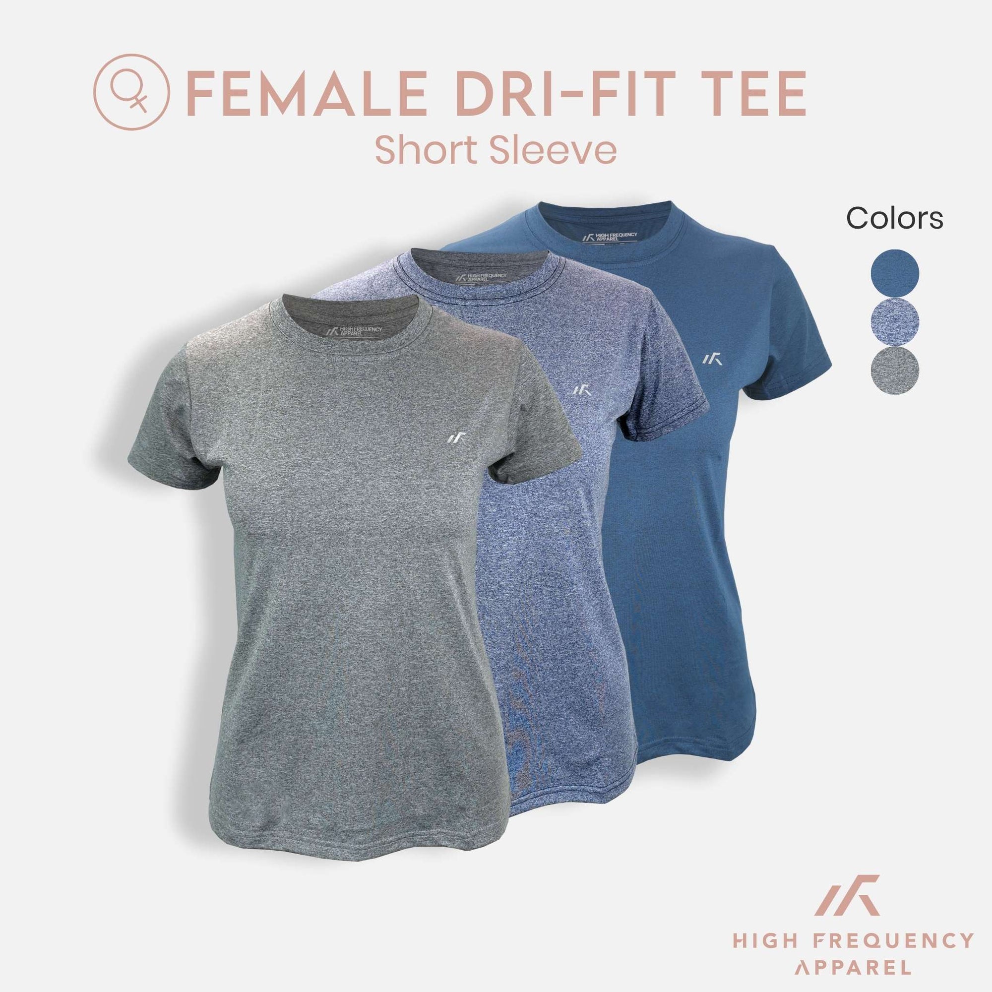 HFA Women's Dri-Fit Heather Crew Neck Short Sleeve T-Shirt