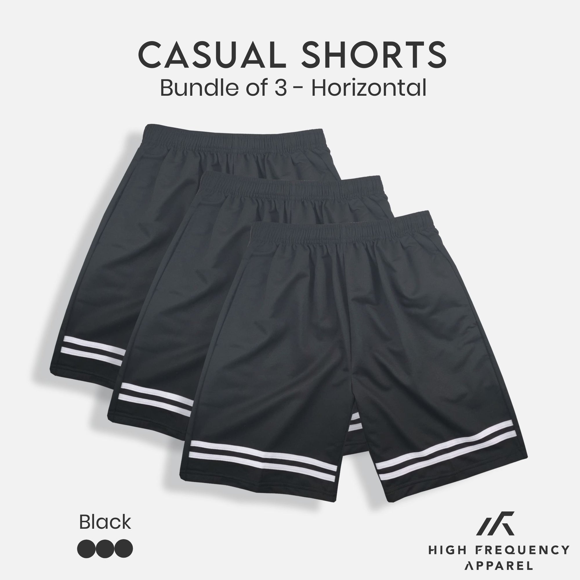 [BUNDLE OF 3] Horizontal Unisex HF Casual Shorts
