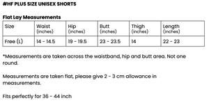 [Bundle of 3] PLUS Size Plain Unisex HF Casual Shorts